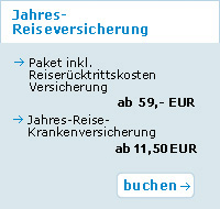 Unsere Empfehlung: die Jahreskrankenversicherung der Europ�ischen Reiseversicherung AG