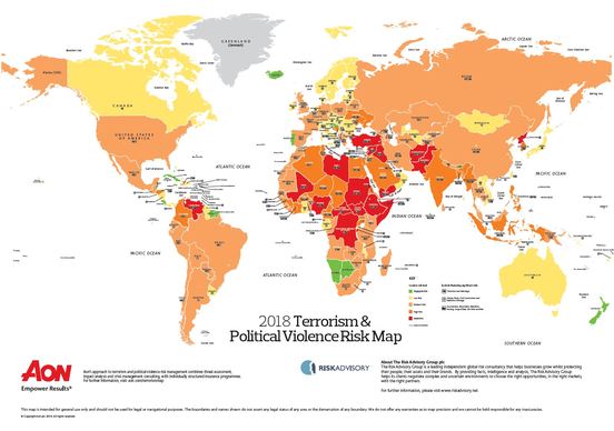 2018 - politische und terroristische Risiken