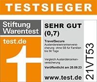 Testsiegel Stiftung Warentest TravelSecure Familien