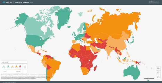 2016 - Politische, makroökonomische sowie operationelle Risiken in über 200 Ländern.