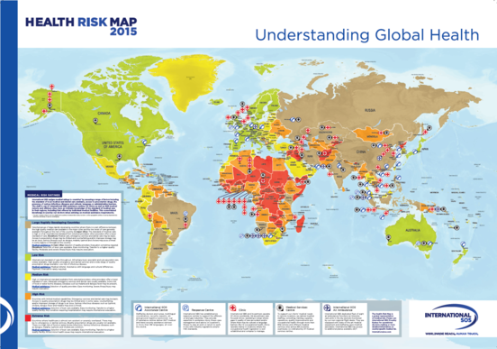 2015 - Länderbewertung nach medizinischen und sicherheitsrelevanten Risiken.