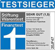 Testsiegel Stiftung Warentest TravelSecure