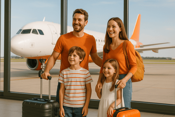 Familie Urlaubsreise Flughafen